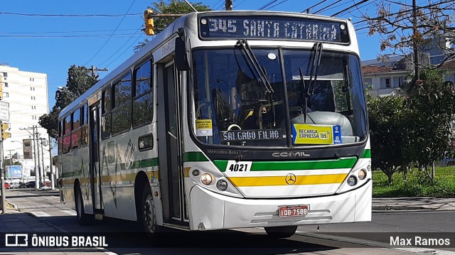 Empresa Gazômetro de Transportes 4021 na cidade de Porto Alegre, Rio Grande do Sul, Brasil, por Max Ramos. ID da foto: 8129495.