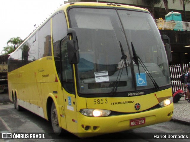 Viação Itapemirim 5853 na cidade de Belo Horizonte, Minas Gerais, Brasil, por Hariel Bernades. ID da foto: 8127613.