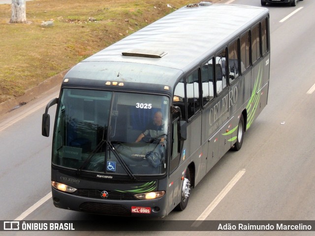 Celeiro Tur Fretamento e Turismo 3025 na cidade de Belo Horizonte, Minas Gerais, Brasil, por Adão Raimundo Marcelino. Número da foto: #8130474.