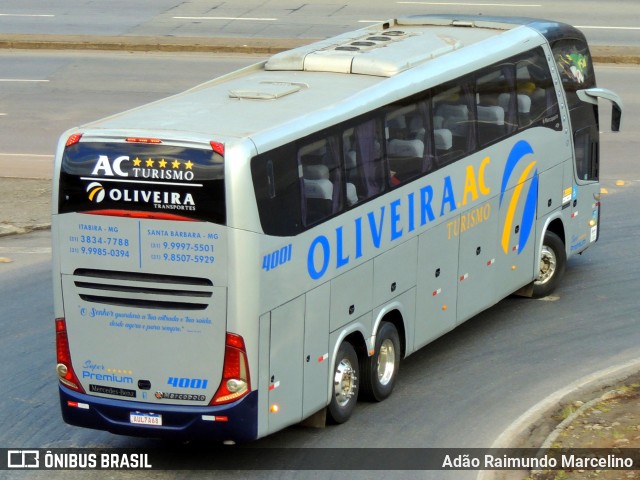 Oliveira Transportes 4001 na cidade de Belo Horizonte, Minas Gerais, Brasil, por Adão Raimundo Marcelino. ID da foto: 8130658.