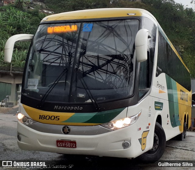 Empresa Gontijo de Transportes 18005 na cidade de Santos, São Paulo, Brasil, por Guilherme Silva. Número da foto: #8130144.