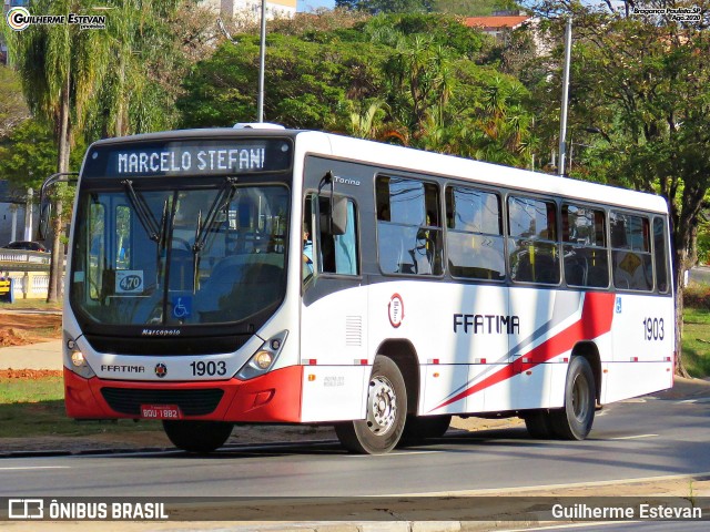 Nossa Senhora de Fátima Auto Ônibus 1903 na cidade de Bragança Paulista, São Paulo, Brasil, por Guilherme Estevan. ID da foto: 8133026.