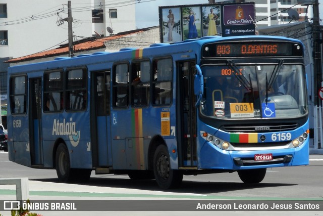 Viação Atalaia Transportes 6159 na cidade de Aracaju, Sergipe, Brasil, por Anderson Leonardo Jesus Santos. ID da foto: 8132375.