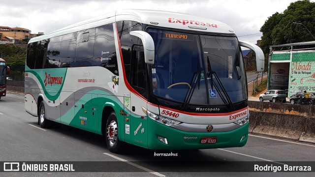 Expressa Turismo 55440 na cidade de Belo Horizonte, Minas Gerais, Brasil, por Rodrigo Barraza. ID da foto: 8131641.