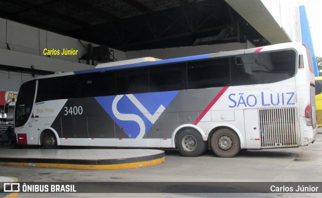 Viação São Luiz 3400 na cidade de Goiânia, Goiás, Brasil, por Carlos Júnior. ID da foto: 8135560.