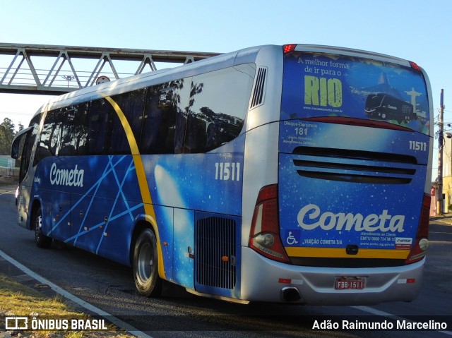 Viação Cometa 11511 na cidade de Belo Horizonte, Minas Gerais, Brasil, por Adão Raimundo Marcelino. Número da foto: #8138936.