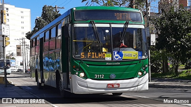 Sudeste Transportes Coletivos 3112 na cidade de Porto Alegre, Rio Grande do Sul, Brasil, por Max Ramos. ID da foto: 8137398.