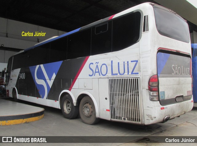 Viação São Luiz 3400 na cidade de Goiânia, Goiás, Brasil, por Carlos Júnior. Número da foto: #8138317.