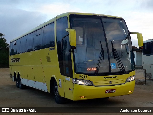 Viação Itapemirim 9533 na cidade de Vitória da Conquista, Bahia, Brasil, por Anderson Queiroz. ID da foto: 8137529.