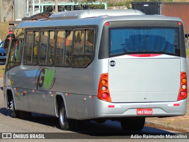 GW Transportes e Turismo 022 na cidade de Belo Horizonte, Minas Gerais, Brasil, por Adão Raimundo Marcelino. ID da foto: 8138664.