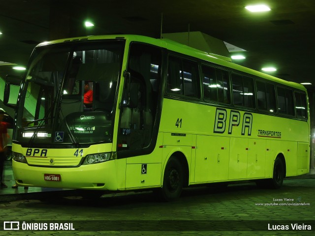 BPA Transportes 41 na cidade de Belo Horizonte, Minas Gerais, Brasil, por Lucas Vieira. ID da foto: 8137491.