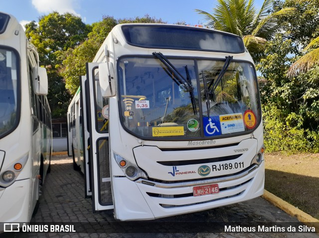 Viação Pinheiral RJ 189.011 na cidade de Volta Redonda, Rio de Janeiro, Brasil, por Matheus Martins da Silva. ID da foto: 8139451.