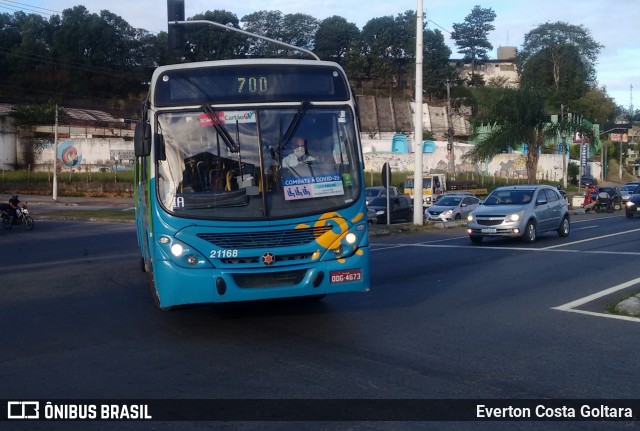 Santa Zita Transportes Coletivos 21168 na cidade de Cariacica, Espírito Santo, Brasil, por Everton Costa Goltara. Número da foto: #8140947.