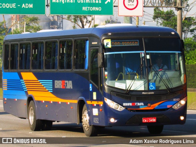 Breda Transportes e Serviços 4092 na cidade de Cubatão, São Paulo, Brasil, por Adam Xavier Rodrigues Lima. Número da foto: #8140200.