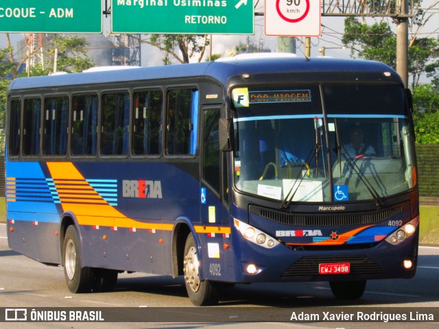 Breda Transportes e Serviços 4092 na cidade de Cubatão, São Paulo, Brasil, por Adam Xavier Rodrigues Lima. ID da foto: 8140200.