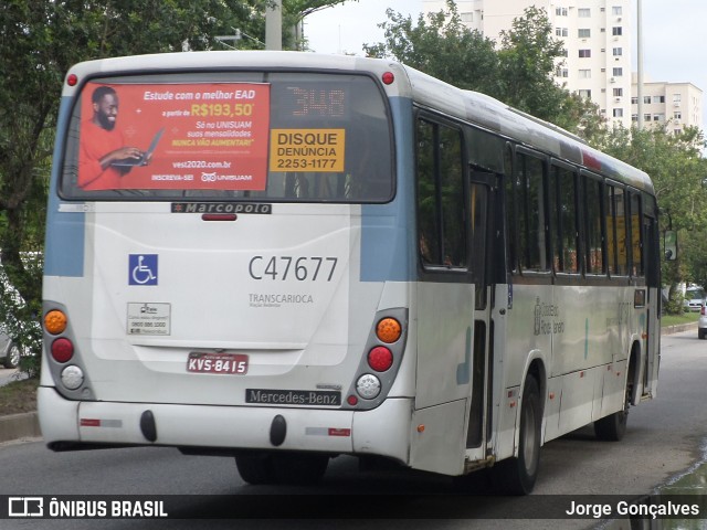 Viação Redentor C47677 na cidade de Rio de Janeiro, Rio de Janeiro, Brasil, por Jorge Gonçalves. ID da foto: 8141072.