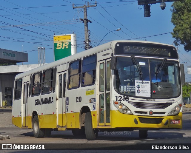 Transportes Guanabara 1210 na cidade de Natal, Rio Grande do Norte, Brasil, por Elianderson Silva. ID da foto: 8144562.