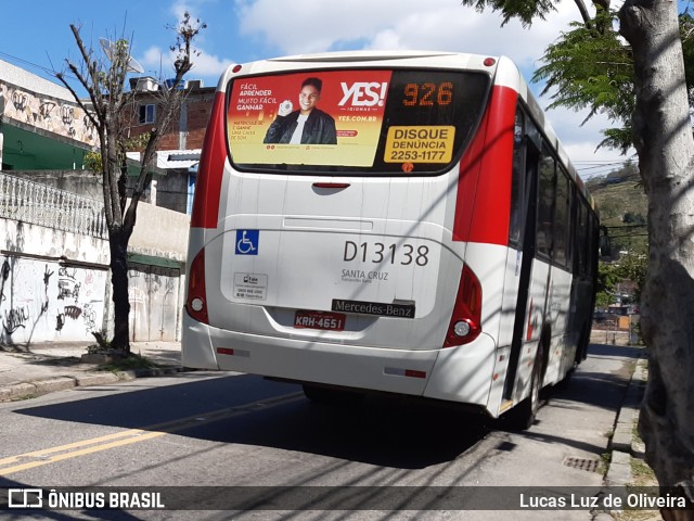 Transportes Barra D13138 na cidade de Rio de Janeiro, Rio de Janeiro, Brasil, por Lucas Luz de Oliveira. Número da foto: #8142715.
