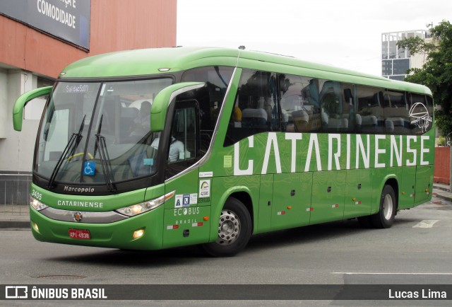 Auto Viação Catarinense 3405 na cidade de Rio de Janeiro, Rio de Janeiro, Brasil, por Lucas Lima. Número da foto: #8143412.