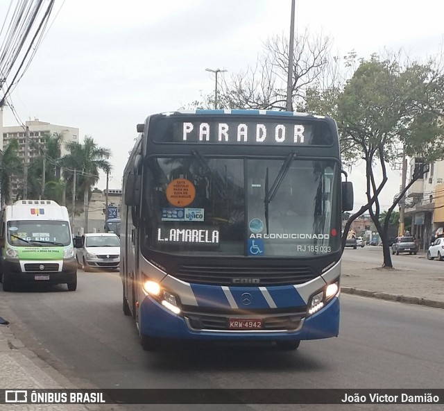 Viação Mauá RJ 185.033 na cidade de Rio de Janeiro, Rio de Janeiro, Brasil, por João Victor Damião. Número da foto: #8142485.