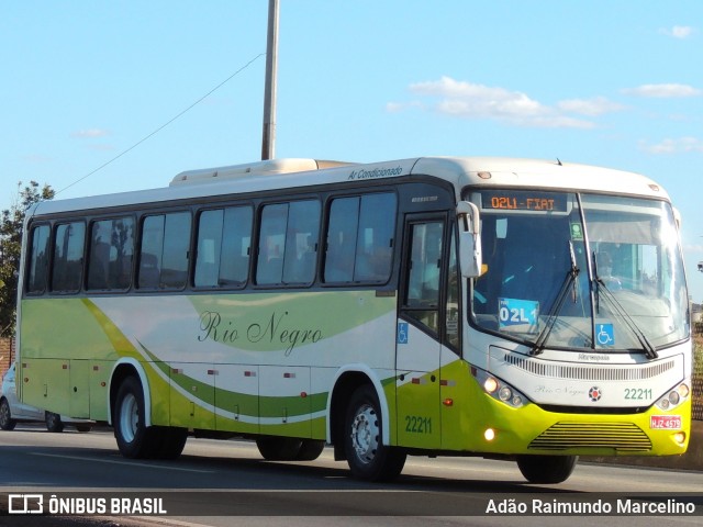 Rio Negro Fretamento e Turismo 22211 na cidade de Belo Horizonte, Minas Gerais, Brasil, por Adão Raimundo Marcelino. Número da foto: #8145134.
