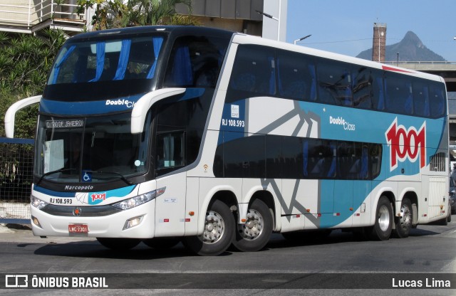 Auto Viação 1001 RJ 108.593 na cidade de Rio de Janeiro, Rio de Janeiro, Brasil, por Lucas Lima. ID da foto: 8144500.