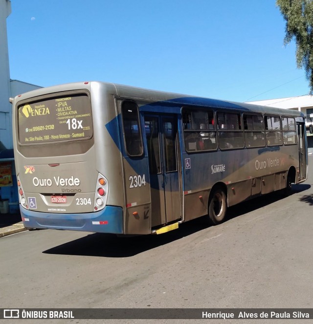 Auto Viação Ouro Verde 2304 na cidade de Sumaré, São Paulo, Brasil, por Henrique Alves de Paula Silva. Número da foto: #8142415.