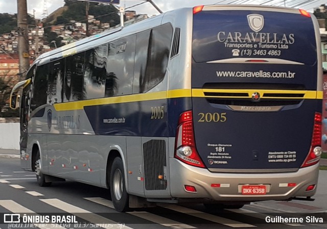 Caravellas Transportes e Turismo 2005 na cidade de Santos, São Paulo, Brasil, por Guilherme Silva. ID da foto: 8142768.