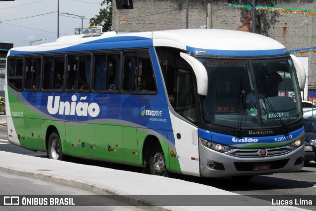 Viação União RJ 204.223 na cidade de Rio de Janeiro, Rio de Janeiro, Brasil, por Lucas Lima. Número da foto: #8145439.