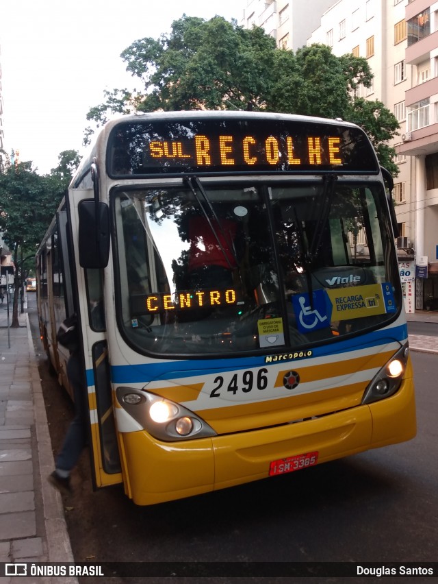 Trevo Transportes Coletivos 2496 na cidade de Porto Alegre, Rio Grande do Sul, Brasil, por Douglas Santos. Número da foto: #8069882.