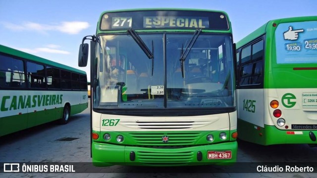 Canasvieiras Transportes 1267 na cidade de Florianópolis, Santa Catarina, Brasil, por Cláudio Roberto. ID da foto: 8069492.