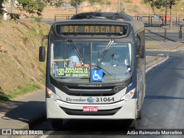 Viação Zurick 31064 na cidade de Belo Horizonte, Minas Gerais, Brasil, por Adão Raimundo Marcelino. Número da foto: #8072320.
