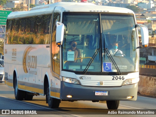 Guzzo Transporte e Turismo 2046 na cidade de Belo Horizonte, Minas Gerais, Brasil, por Adão Raimundo Marcelino. ID da foto: 8150222.