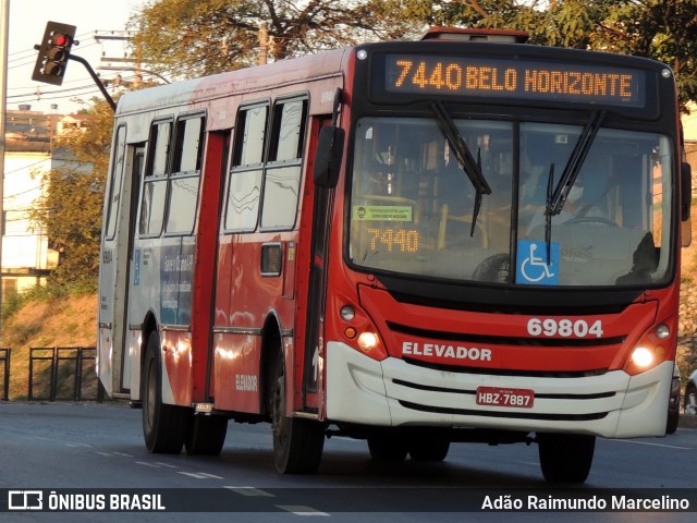 Viação Santa Edwiges 69804 na cidade de Belo Horizonte, Minas Gerais, Brasil, por Adão Raimundo Marcelino. ID da foto: 8150285.