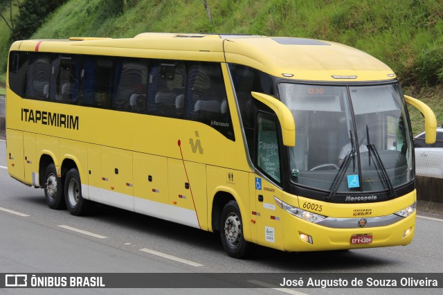 Viação Itapemirim 60025 na cidade de Piraí, Rio de Janeiro, Brasil, por José Augusto de Souza Oliveira. ID da foto: 8148614.