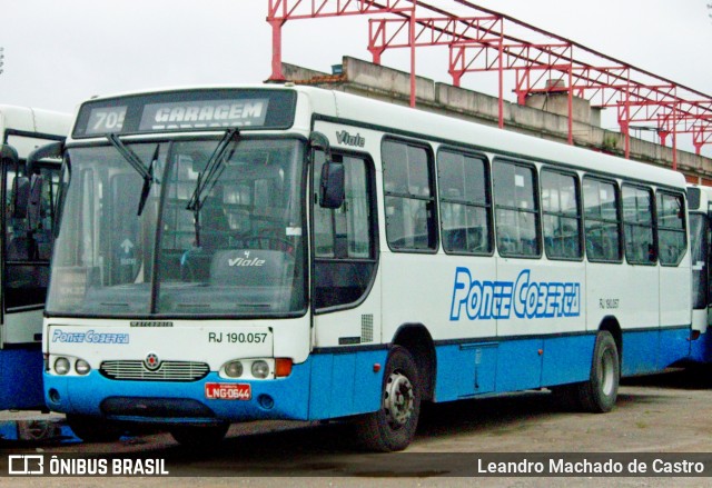 Viação Ponte Coberta RJ 190.057 na cidade de Nilópolis, Rio de Janeiro, Brasil, por Leandro Machado de Castro. Número da foto: #8149569.