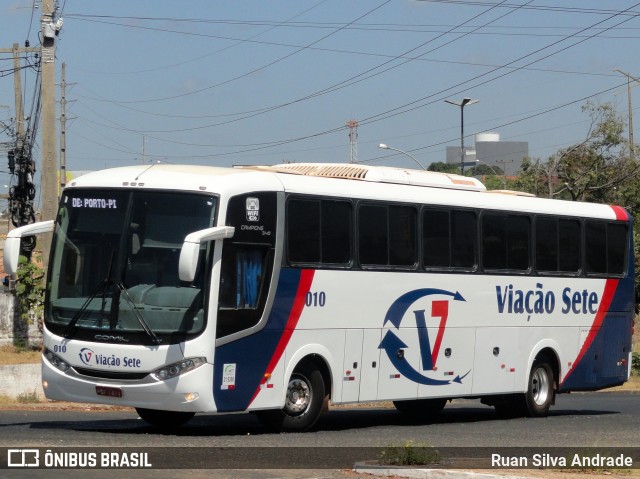 Viação Sete 010 na cidade de Teresina, Piauí, Brasil, por Ruan Silva Andrade. ID da foto: 8151882.