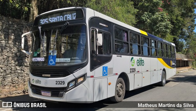 Viação Elite 2329 na cidade de Volta Redonda, Rio de Janeiro, Brasil, por Matheus Martins da Silva. ID da foto: 8150849.