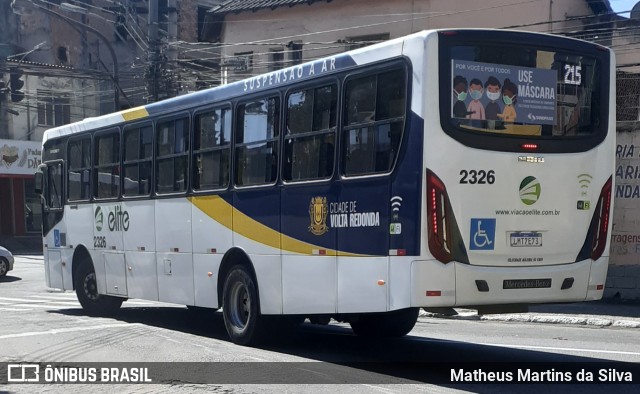 Viação Elite 2326 na cidade de Volta Redonda, Rio de Janeiro, Brasil, por Matheus Martins da Silva. Número da foto: #8150890.
