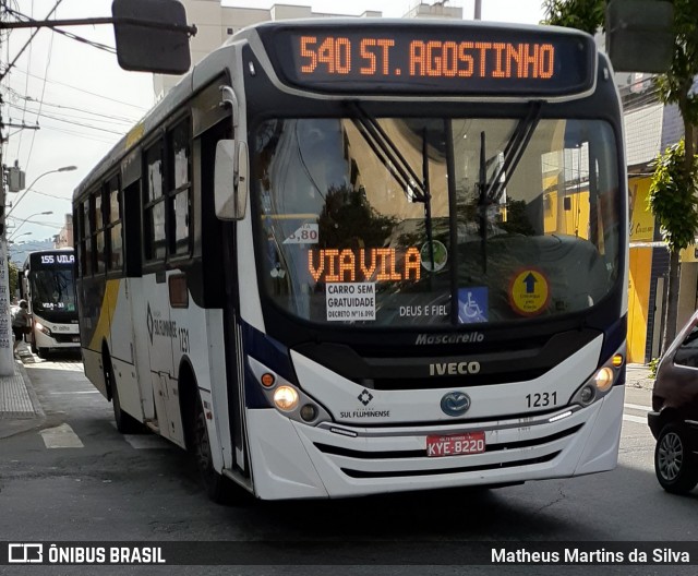 Viação Sul Fluminense 1231 na cidade de Volta Redonda, Rio de Janeiro, Brasil, por Matheus Martins da Silva. Número da foto: #8152405.