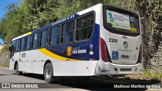 Viação Elite 2329 na cidade de Volta Redonda, Rio de Janeiro, Brasil, por Matheus Martins da Silva. ID da foto: 8150846.