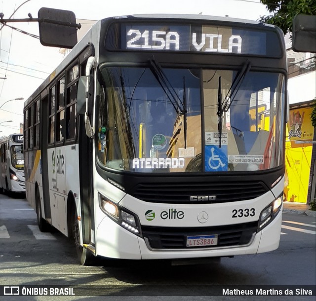 Viação Elite 2333 na cidade de Volta Redonda, Rio de Janeiro, Brasil, por Matheus Martins da Silva. Número da foto: #8150898.