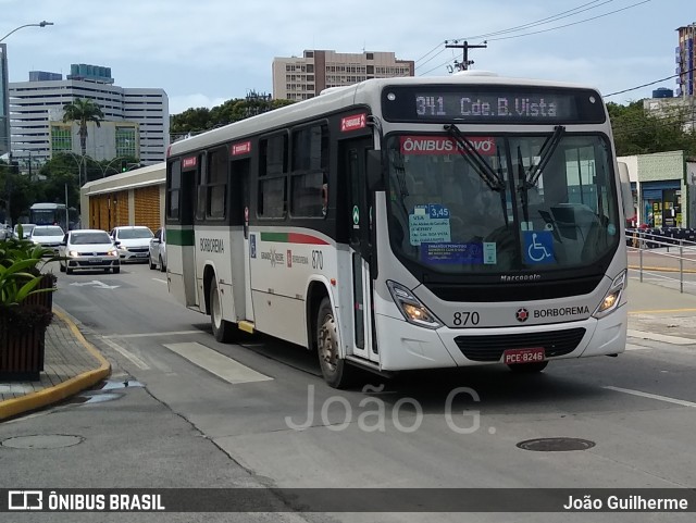 Borborema Imperial Transportes 870 na cidade de Recife, Pernambuco, Brasil, por João Guilherme. ID da foto: 8150791.