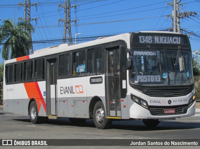 Evanil Transportes e Turismo RJ 132.103 na cidade de Nova Iguaçu, Rio de Janeiro, Brasil, por Jordan Santos do Nascimento. Número da foto: #8073343.