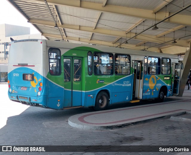 Viação Praia Sol 12151 na cidade de Vila Velha, Espírito Santo, Brasil, por Sergio Corrêa. ID da foto: 8076095.