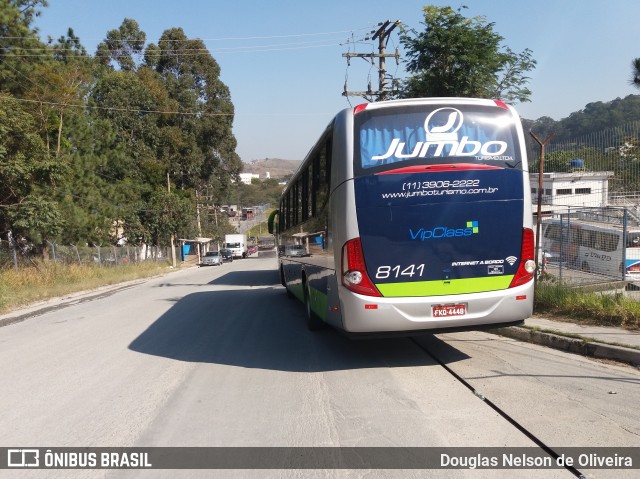 Jumbo Turismo 8141 na cidade de Jandira, São Paulo, Brasil, por Douglas Nelson de Oliveira. ID da foto: 8076290.