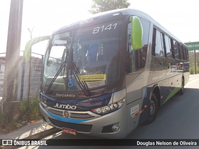 Jumbo Turismo 8141 na cidade de Jandira, São Paulo, Brasil, por Douglas Nelson de Oliveira. ID da foto: 8076280.