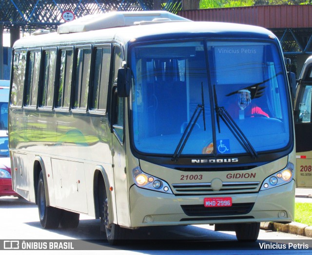 Gidion Transporte e Turismo 21003 na cidade de Joinville, Santa Catarina, Brasil, por Vinicius Petris. Número da foto: #8076078.