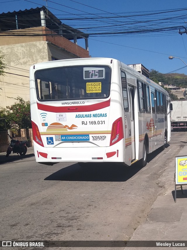 Viação Agulhas Negras RJ 169.031 na cidade de Volta Redonda, Rio de Janeiro, Brasil, por Wesley Lucas. Número da foto: #8078893.