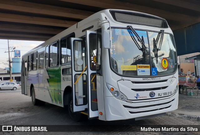 Viação Pinheiral RJ 189.010 na cidade de Volta Redonda, Rio de Janeiro, Brasil, por Matheus Martins da Silva. Número da foto: #8078894.